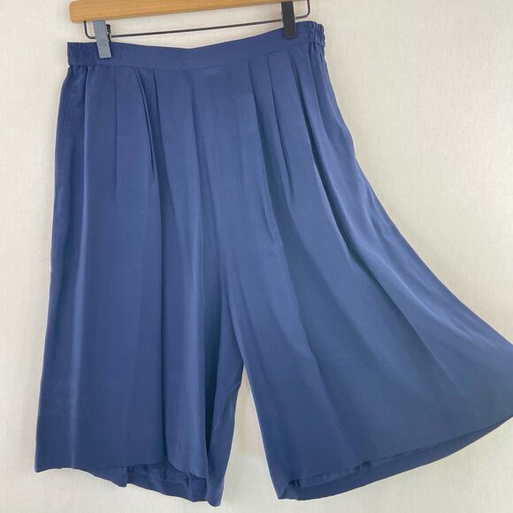 NWT Diane Von Furstenberg 100% Silk Navy Blue Floral Embroidered Tunic Short SET - Picture 13 of 14